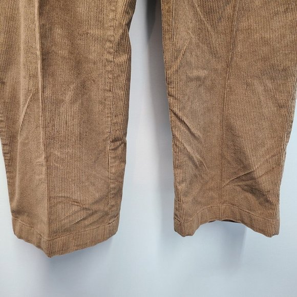 L. L. Bean Corduroy 44W X 30L Flat Front Pants Brown 98% Cotton 2% Spandex - Picture 3 of 5